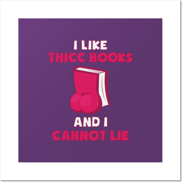 Thick Books Funny Slogan Wall Art by Commykaze